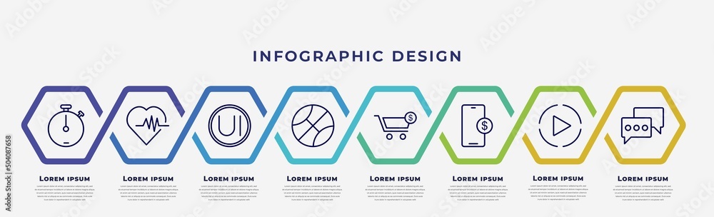 Poster vector infographic design template with icons and 8 options or steps. infographic for concept. inclu