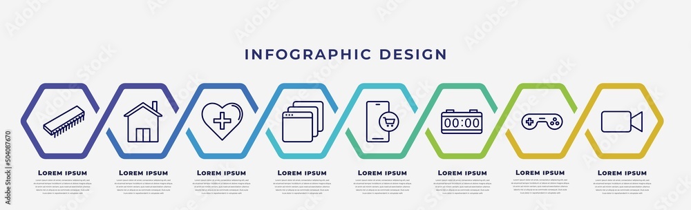 Poster vector infographic design template with icons and 8 options or steps. infographic for concept. inclu