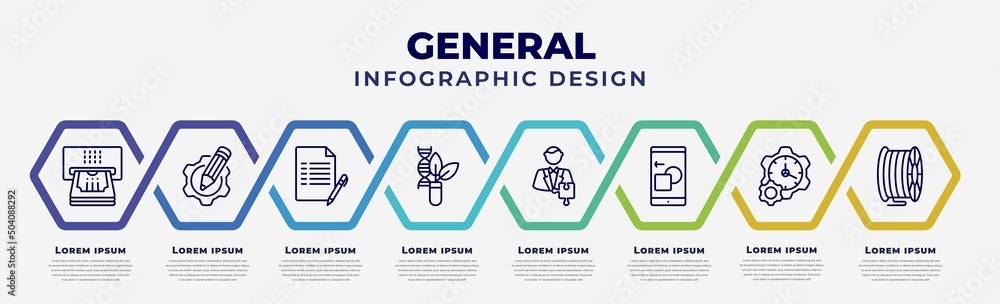 Poster vector infographic design template with icons and 8 options or steps. infographic for general concep