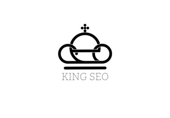 seo king crown logo on white background