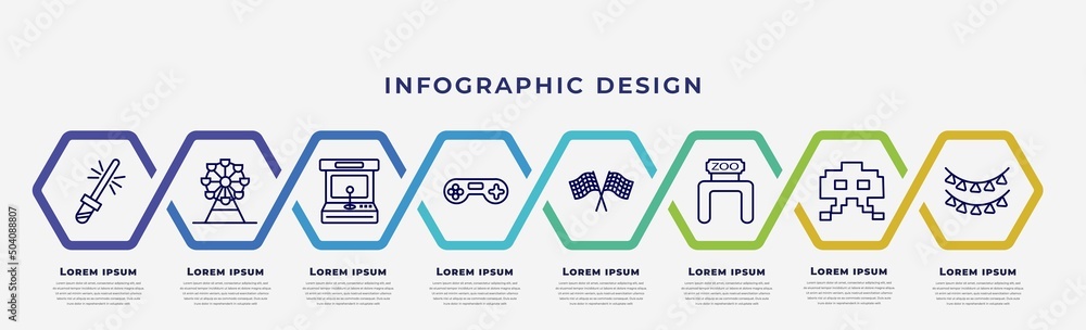 Poster vector infographic design template with icons and 8 options or steps. infographic for concept. inclu
