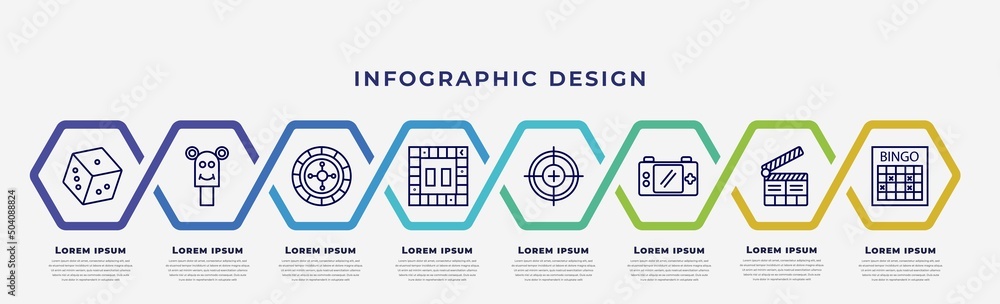 Poster vector infographic design template with icons and 8 options or steps. infographic for concept. inclu