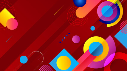 Abstract orange red blue white colorful background. Vector abstract graphic design banner pattern presentation background web template.