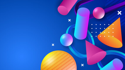 Minimal orange red blue white colorful abstract modern background design. Design for poster, template on web, backdrop, banner, website, flyer, landing page, presentation, certificate, and webinar