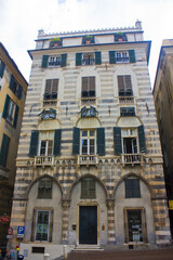 Typical Verona architecture in Old Town, Italy	
