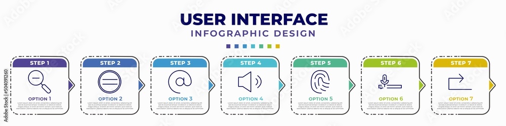 Poster infographic template with icons and 7 options or steps. infographic for user interface concept. incl
