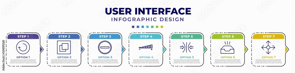 Poster infographic template with icons and 7 options or steps. infographic for user interface concept. incl