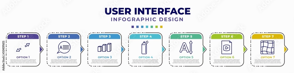 Poster infographic template with icons and 7 options or steps. infographic for user interface concept. incl