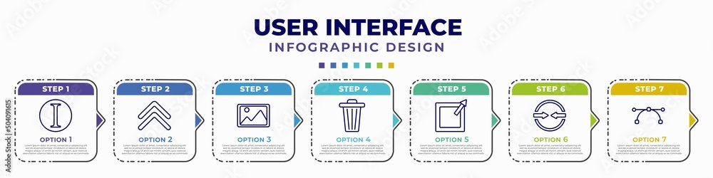 Poster infographic template with icons and 7 options or steps. infographic for user interface concept. incl