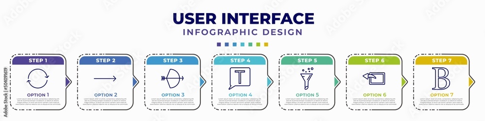 Poster infographic template with icons and 7 options or steps. infographic for user interface concept. incl