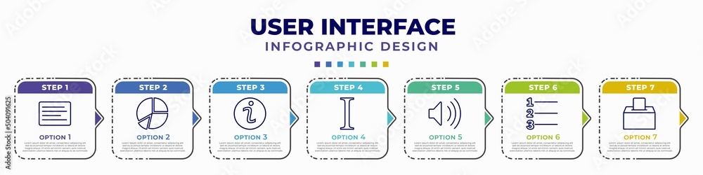 Poster infographic template with icons and 7 options or steps. infographic for user interface concept. incl