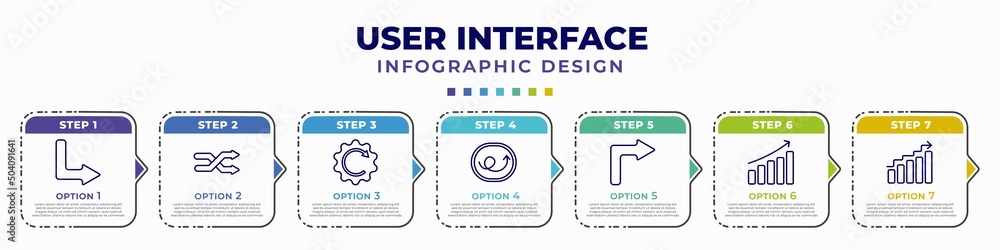 Poster infographic template with icons and 7 options or steps. infographic for user interface concept. incl