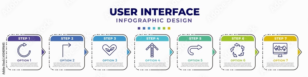 Poster infographic template with icons and 7 options or steps. infographic for user interface concept. incl