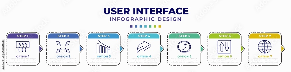 Poster infographic template with icons and 7 options or steps. infographic for user interface concept. incl
