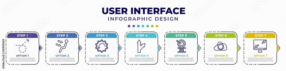 Poster infographic template with icons and 7 options or steps. infographic for user interface concept. incl