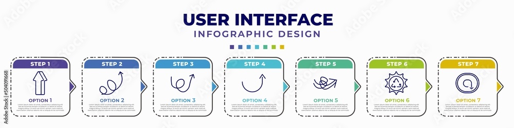Poster infographic template with icons and 7 options or steps. infographic for user interface concept. incl