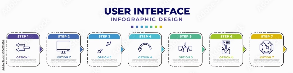 Poster infographic template with icons and 7 options or steps. infographic for user interface concept. incl
