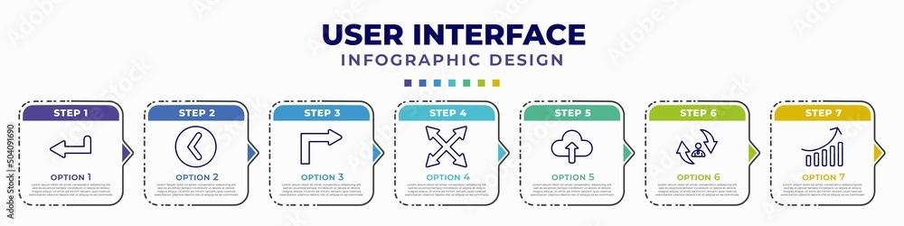 Poster infographic template with icons and 7 options or steps. infographic for user interface concept. incl