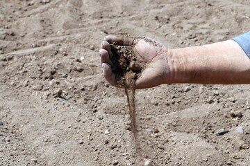Fertile soil that has dried and turned into dust