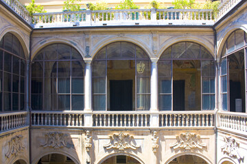 Patio of Palazzo Doria-Spinola or Palazzo Antonio Doria (circa 1543). Nowadays serves as offices of...