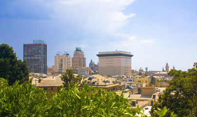 Fototapeta na wymiar Panorama of Genoa, Italy