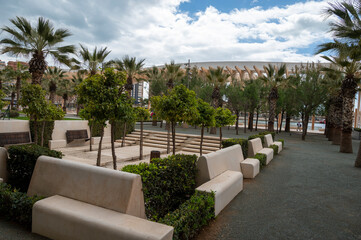 City view in central part of Malaga, Andalusia, Spain