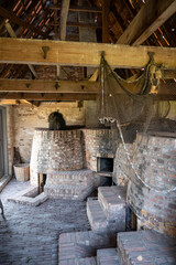 Life is old fisherman's village, tanning house for treatment of fisherman nets