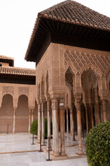 Obraz premium Walls and buidings of medieval fortress Alhambra, Granada, Andalusia, Spain