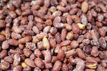Roasted sugary peanuts, tasty healthy vegetarian food