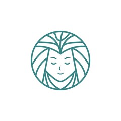 Beauty care badge logo design vector illustration