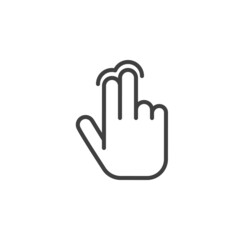 Obraz premium 2x tap and hold line icon