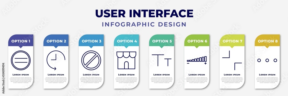 Poster infographic template with icons and 8 options or steps. infographic for user interface concept. incl