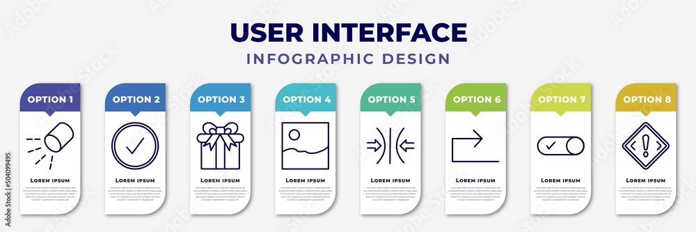 Poster infographic template with icons and 8 options or steps. infographic for user interface concept. incl