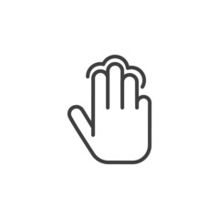 Obraz premium 3x tap and hold line icon