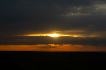 sunset over the sea