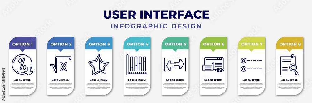 Poster infographic template with icons and 8 options or steps. infographic for user interface concept. incl
