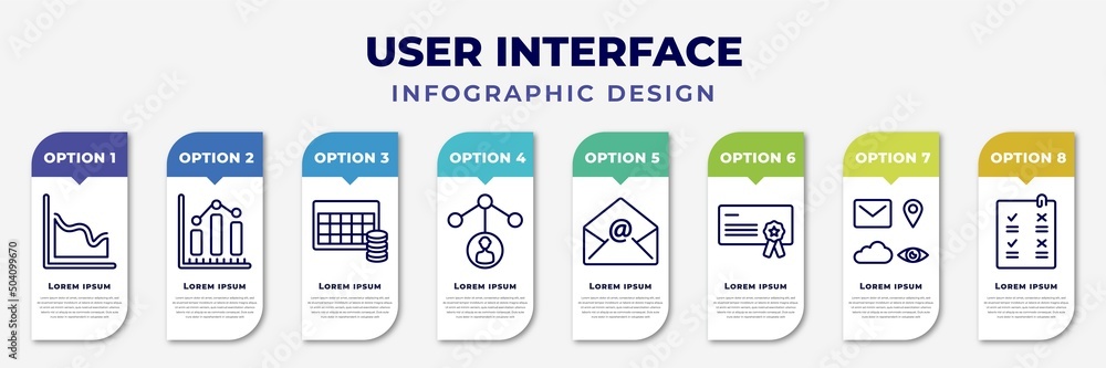 Poster infographic template with icons and 8 options or steps. infographic for user interface concept. incl