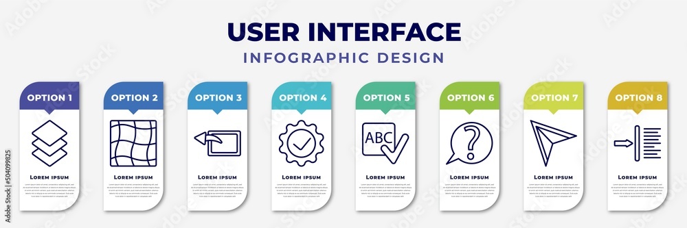 Poster infographic template with icons and 8 options or steps. infographic for user interface concept. incl