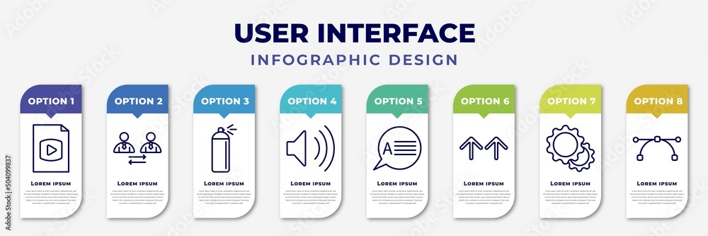 Poster infographic template with icons and 8 options or steps. infographic for user interface concept. incl