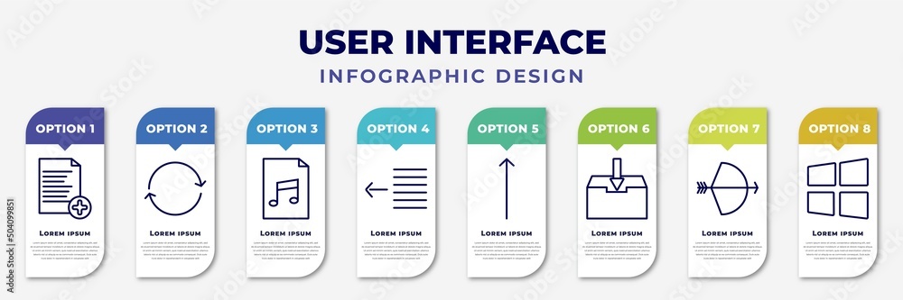 Poster infographic template with icons and 8 options or steps. infographic for user interface concept. incl