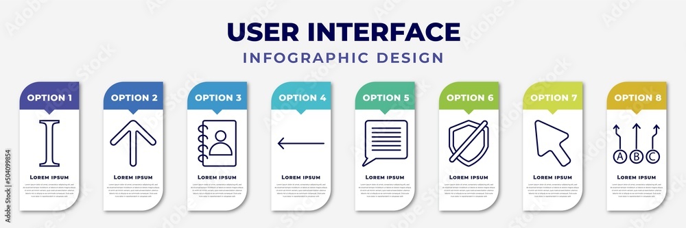 Poster infographic template with icons and 8 options or steps. infographic for user interface concept. incl