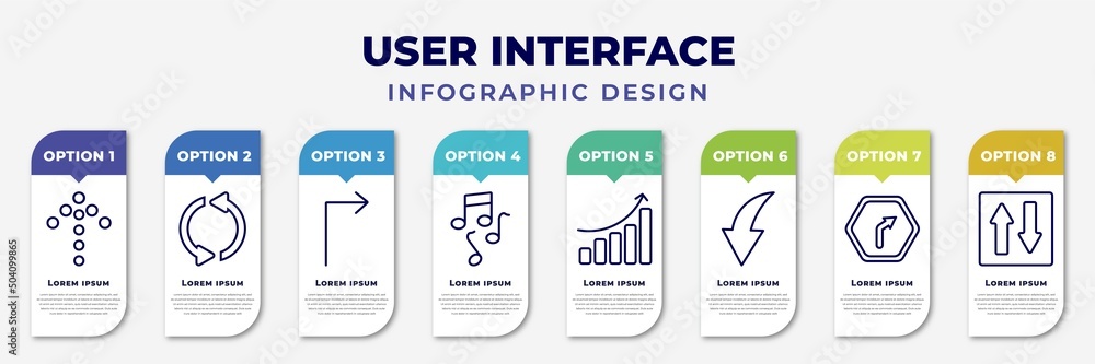 Poster infographic template with icons and 8 options or steps. infographic for user interface concept. incl