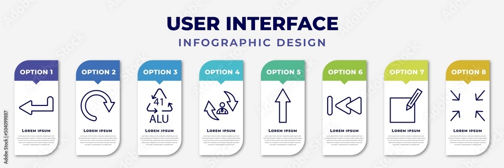 Poster infographic template with icons and 8 options or steps. infographic for user interface concept. incl