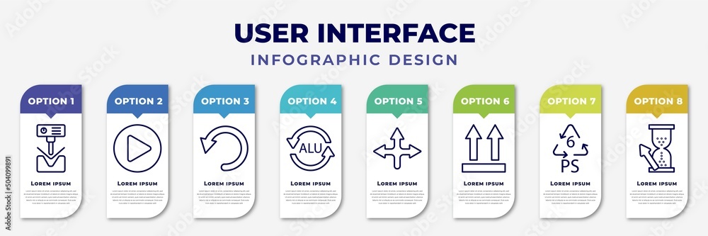 Poster infographic template with icons and 8 options or steps. infographic for user interface concept. incl