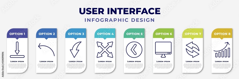 Poster infographic template with icons and 8 options or steps. infographic for user interface concept. incl