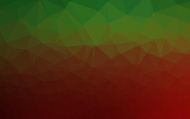 Light Green, Red vector abstract polygonal cover.