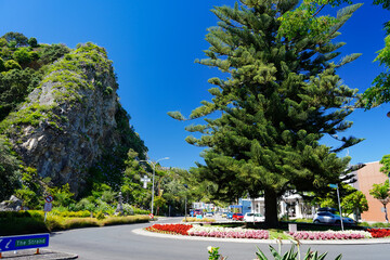 Whakatane CBD, a town in the Bay of Plenty region