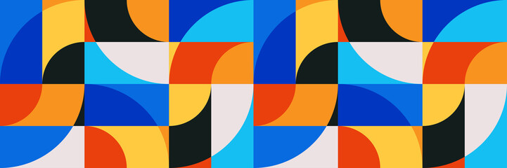 Minimal geometric design banner background, vector template