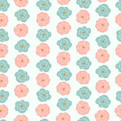 Floral boho Seamless pattern, vector repeating flower digital background for stationery, fabric, textile, wallpaper, wrapping