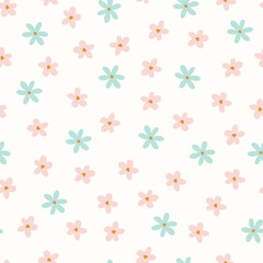 Floral boho Seamless pattern, vector repeating flower digital background for stationery, fabric, textile, wallpaper, wrapping